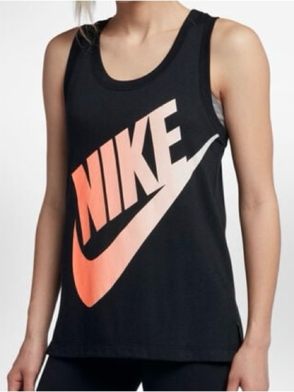 Nike Sportswear Women’s Tank Logo Futura 890754-013 Black Pink Size S Dead-stock